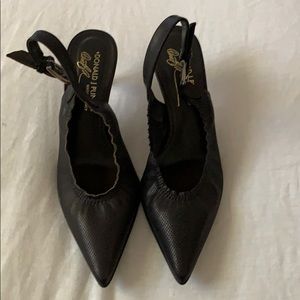 Donald J Pliner Italian leather slip on heels